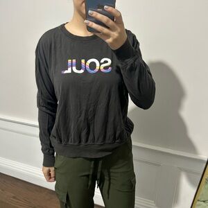 SoulCycle Black Long Sleeve Top
